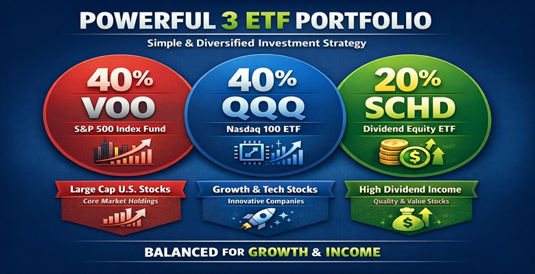 The Simple 3 ETF Portfolio Strategy: Build $1 Million for Income or $2 Million for Growth